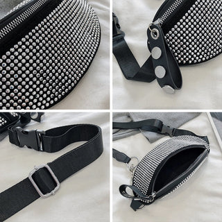 JIEROTYX Fashion Rhinestones Women waist bag ALODIA STORE