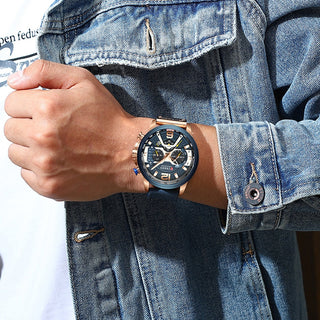 Top  CURREN Brand Casual Fashion Watches for Male Sport Military Leather Wrist Watch Men Watch Chronograph Relojes Hombre ALODIA STORE