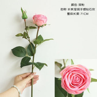 Fresh rose Artificial Flowers Real Touch rose Flowers Home decorations for Wedding Party or Birthday Valentine's Day gift ALODIA STORE