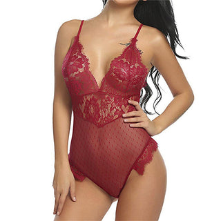 Sexy Plus size Women lingerie Lace See-through Erotic Underwear lingerie sheer bodysuit Sleepwear Exotic intimate sexy lingerie ALODIA STORE
