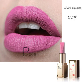 Pudaier Brand Matte Lipstick Professional Makeup for Women Long Lasting Velvet Tint Matt Sexy Lip Stick Nice Shades Batom Matte ALODIA STORE