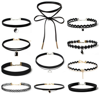 Korean Fashion Velvet Choker Necklace for Women Vintage Sexy Lace Necklace with Pendants Gothic Girl Neck Jewelry Accessories ALODIA STORE