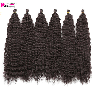 Ariel Curl Deep Wave Braiding Hair Extension Natural Synthetic African Afro Hair Water Twist Crochet Braids Hair Expo City ALODIA STORE