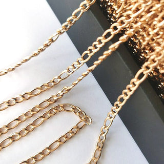 No Fade 2Meters Stainless Steel Chains for Jewelry Making DIY Necklace Bracelet Accessories Gold Chain Lips Beads Beaded Chain ALODIA STORE