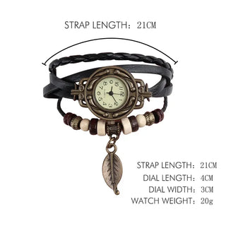 High Quality Women Genuine Leather Vintage Quartz Dress Watch Bracelet Wristwatches watch women luxury watch ALODIA STORE