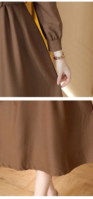 Korean Fashion Casual Two Piece Set Women Elegant Loose Vest CropTops + Long Sleeve Slim Shirt Dress Woman Femme 2 Piece Outfits ALODIA STORE