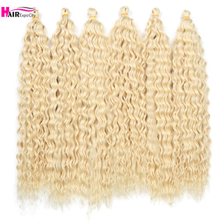 Ariel Curl Deep Wave Braiding Hair Extension Natural Synthetic African Afro Hair Water Twist Crochet Braids Hair Expo City ALODIA STORE