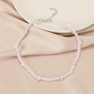 Trendy Love Pearl Necklace Female Personality Travel Party Fashion Clavicle Necklace Accessories collar perlas collar ALODIA STORE