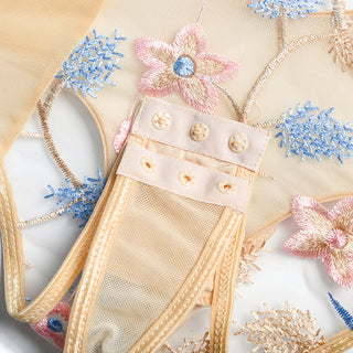 Eroctic Lingerie Tulle Embroidery Bodysuits for Women Summer 2022 See Through Lingerie Bodysuit One Piece Lingerie for Women ALODIA STORE