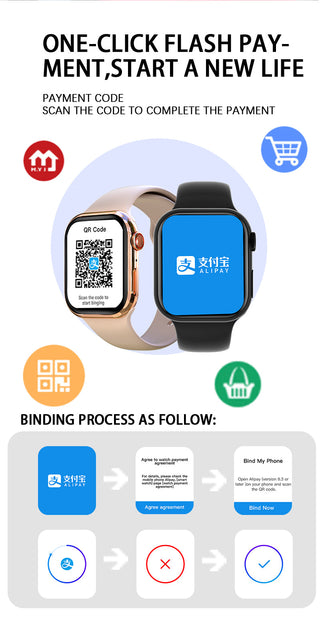 2023 Smart Watch Women Series 8 2.0 " Screen Bluetooth Call Heart Rate Blood Pressure Men Smartwatch for Apple Watch IWO Watch 8 ALODIA STORE