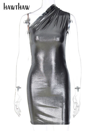 Hawthaw Women Sexy Party Club Streetwear Birthday Bodycon Mini Dress 2023 Summer Fall Clothing Wholesale Items For Business ALODIA STORE