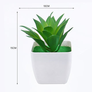 Mini Artificial Aloe Plants Bonsai Small Simulated Tree Pot Plants Fake Flowers Office Table Potted Ornaments Home Garden Decor ALODIA STORE