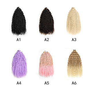 Synthetic Curl Hair Water Wave Pink 22 Inch Deep Wave Braiding Hair Extension Crochet Hair Synthetic Goddess Braiding Hair ALODIA STORE