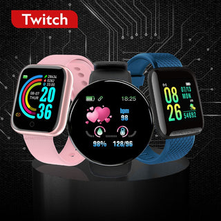 Twitch  Smart Watch Men Women Bluetooth Fitness Tracker Bracelet Sport Heart Rate Blood Pressure Kids Smartwatch for IOS Android ALODIA STORE