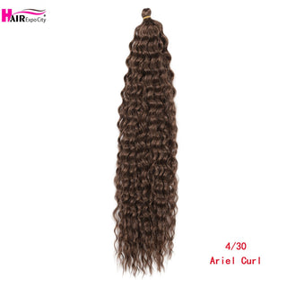 Ariel Curl Deep Wave Braiding Hair Extension Natural Synthetic African Afro Hair Water Twist Crochet Braids Hair Expo City ALODIA STORE