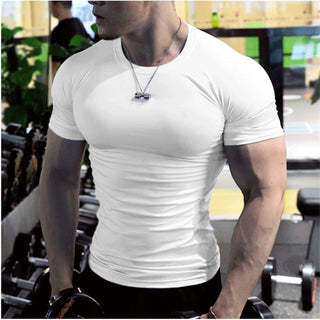 Men's Summer Short Sleeve Fitness T Shirt Running Sport Gym Muscle T-shirts Oversized Workout Casual High Quality Tops Clothing alodia store
