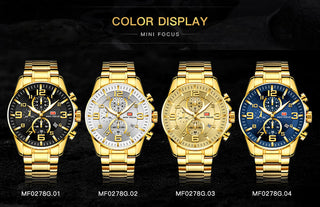 MINI FOCUS Watches Mens Top Brand Luxury Gold Watch Calendar Waterproof Chronograph Multifunction Business relogio masculino New ALODIA STORE