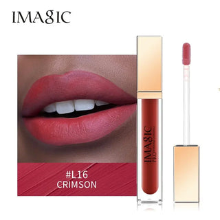 IMAGIC Lipgloss Matte 20 Colors Lip Gloss Velvety Lipstick Liquid Matte Waterproof Lip Tint Full & rich Sexy Lip Makeup Cosmetic ALODIA STORE