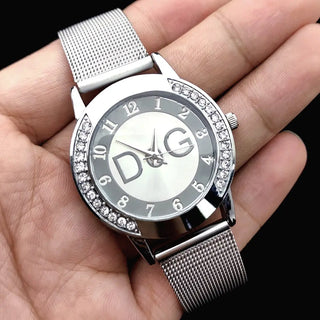 2022 Hot Sale European Fashion Watch Women Luxury Brand DQG Quartz Watch Reloj Mujer Casual Stainless Steel Ladies Clock ALODIA STORE