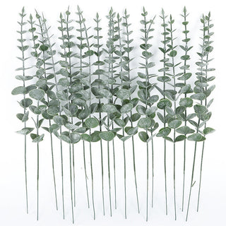 Artificial Plants Plastic Eucalyptus Leaves Green Branch For Home Garden Decor Wedding Christmas Decoration Wreaths Fake Flowers ALODIA STORE
