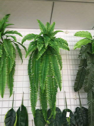 Hanging Plants Artificial Greenery Hanging Fern Grass Plants Green Wall Plant Silk Artificial Hedge Large Home Decor Garden ALODIA STORE