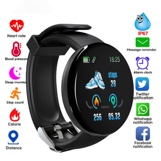 Twitch  Smart Watch Men Women Bluetooth Fitness Tracker Bracelet Sport Heart Rate Blood Pressure Kids Smartwatch for IOS Android ALODIA STORE