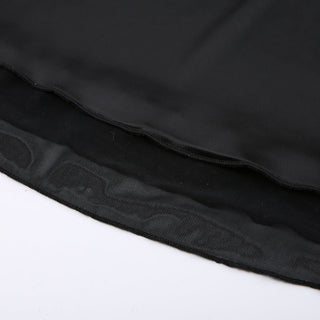 Sweetown Sleeveless Black Goth Y2K Mini Dresses Two Layer ALODIA STORE