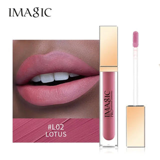 IMAGIC Lipgloss Matte 20 Colors Lip Gloss Velvety Lipstick Liquid Matte Waterproof Lip Tint Full & rich Sexy Lip Makeup Cosmetic ALODIA STORE