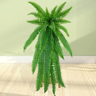 Hanging Plants Artificial Greenery Hanging Fern Grass Plants Green Wall Plant Silk Artificial Hedge Large Home Decor Garden ALODIA STORE