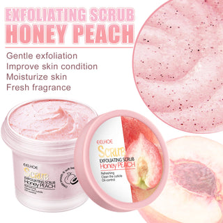 Peach Body Scrub Body Face Deep Cleaning Whitening Repair Pores Moisturizing Body Brightening Honey Exfoliating Scrub Cream 100g ALODIA STORE