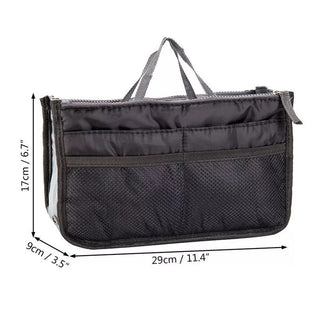 Nylon Cosmetic Bags For Women Tote Insert Double Zipper Makeup ALODIA STORE