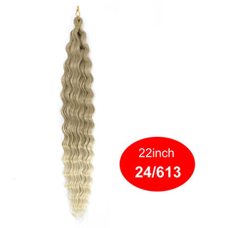 Synthetic Curly Braids  Water Wave 22 30 Inch Long Crochet Hair Ombre Brown Blonde Pink Deep Wave Braiding Hair Extensions ALODIA STORE