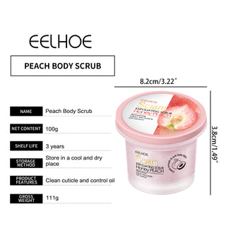 Peach Body Scrub Body Face Deep Cleaning Whitening Repair Pores Moisturizing Body Brightening Honey Exfoliating Scrub Cream 100g ALODIA STORE
