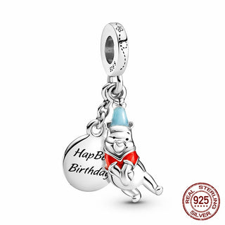 new 100% 925 sterling silver disney charm of ley 925 Chain Beaded Suitable For Ladies Original Pandora Bracelet DIY Jewelry ALODIA STORE