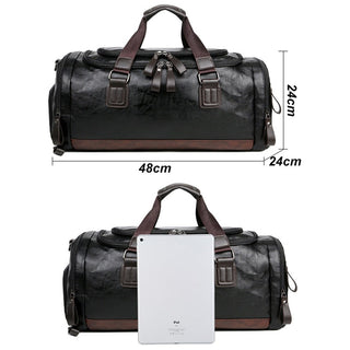 Men Quality Leather Travel Bags Carry on Luggage Bag Men Duffel Bags Handbag Casual Traveling Tote Large Weekend Bag Hot XA631ZC ALODIA STORE