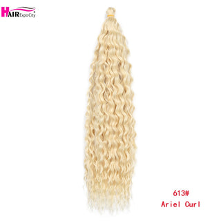 Ariel Curl Deep Wave Braiding Hair Extension Natural Synthetic African Afro Hair Water Twist Crochet Braids Hair Expo City ALODIA STORE
