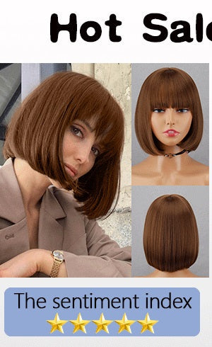 Green Short Bob Wig With Bangs for Women Shoulder Length Synthetic Wigs Cosplay Party Daily Lolita Natural Hair Black Pink Red ALODIA STORE