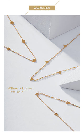 Enfashion Geometric Triangle Circle Star Choker Necklace Gold color Necklaces Pendants Stainless Steel Necklace Women chocker ALODIA STORE
