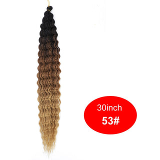 Synthetic Curly Braids  Water Wave 22 30 Inch Long Crochet Hair Ombre Brown Blonde Pink Deep Wave Braiding Hair Extensions ALODIA STORE