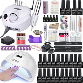 Nail Set with Nail Lamp Manicure Set 40/30/20/10 Color UV Polish ALODIA STORE