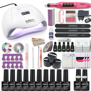Nail Set with Nail Lamp Manicure Set 40/30/20/10 Color UV Polish ALODIA STORE