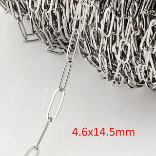No Fade 2Meters Stainless Steel Chains for Jewelry Making DIY Necklace Bracelet Accessories Gold Chain Lips Beads Beaded Chain ALODIA STORE