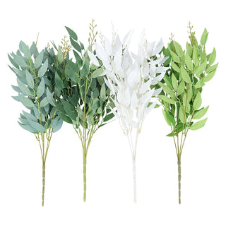 Silk Artificial Willow Bouquet Fake Green Leaves for Wedding Home Garden Vase Decoration Jungle Party DIY Plants Wreath ALODIA STORE
