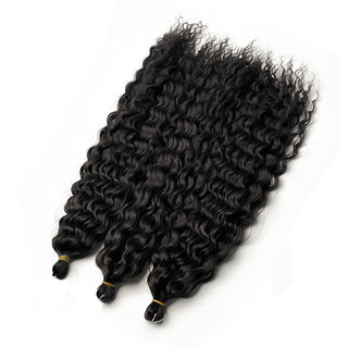 Synthetic Curl Hair Water Wave Pink 22 Inch Deep Wave Braiding Hair Extension Crochet Hair Synthetic Goddess Braiding Hair ALODIA STORE
