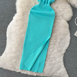 Halter Crochet Bodycon Dress ALODIA STORE