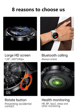 2022 New Bluetooth Call Smart Watch Men Sports Fitness Tracker Waterproof Smartwatch Large HD screen for huawei Xiaomi phone+box ALODIA STORE