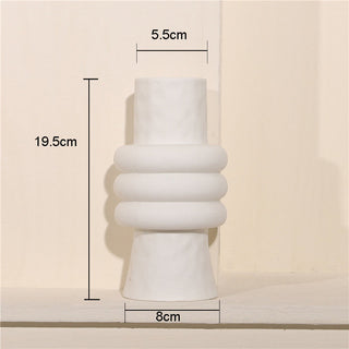 Nordic Ins Creative Ceramics Vase Home Ornaments White Vegetarian Flower Pot Vases Home Decorations Craft Gifts ALODIA STORE