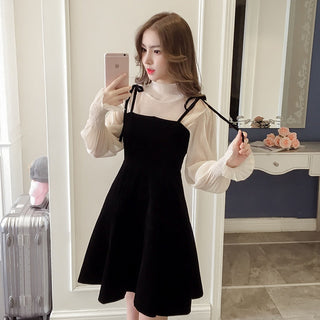Spring New Elegant Two Piece Korean Dress ALODIA STORE
