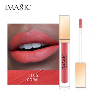 IMAGIC Lipgloss Matte 20 Colors Lip Gloss Velvety Lipstick Liquid Matte Waterproof Lip Tint Full & rich Sexy Lip Makeup Cosmetic ALODIA STORE