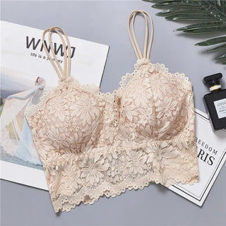 Lace Bra Beauty Back Bralette Women Sexy Wrapped Chest Camisole Tube Top Bottoming Vest Gathered Student Girl Underwear ALODIA STORE